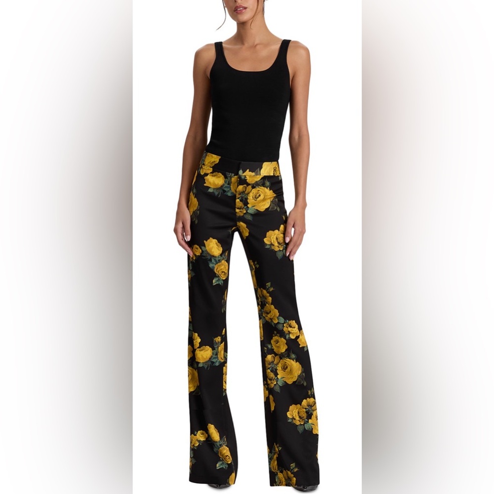 Alice + Olivia Livi Printed Floral Pants - Picture 2 of 8